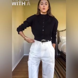 Zara shoulder pad knit cardigan